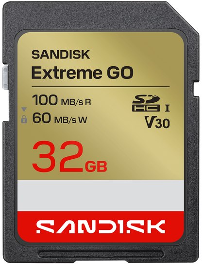 Κάρτα Μνήμης SDHC SanDisk Extreme Go, 32Gb, Κατηγορία 10 / UHS-1 U1 SDSDXGN-032G-GNCIN