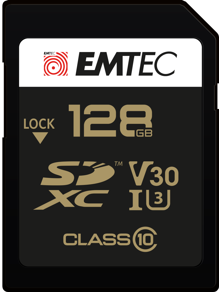 Emtec SpeedIn Pro SDXC Memory Card, 128Gb, Class 10 / UHS-1 U3 ECMSD128GXC10SP