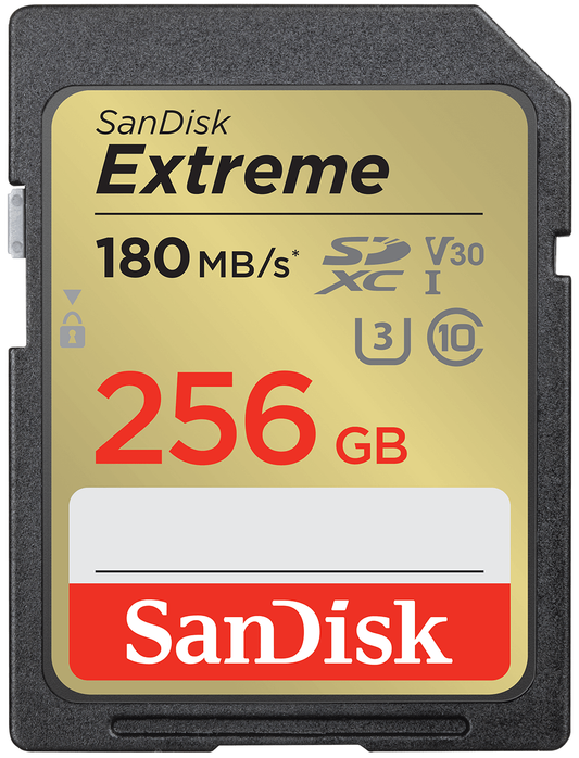 Κάρτα Μνήμης SDXC SanDisk Extreme, 256Gb, Κατηγορία 10 / UHS-1 U3 SDSDXVV-256G-GNCIN