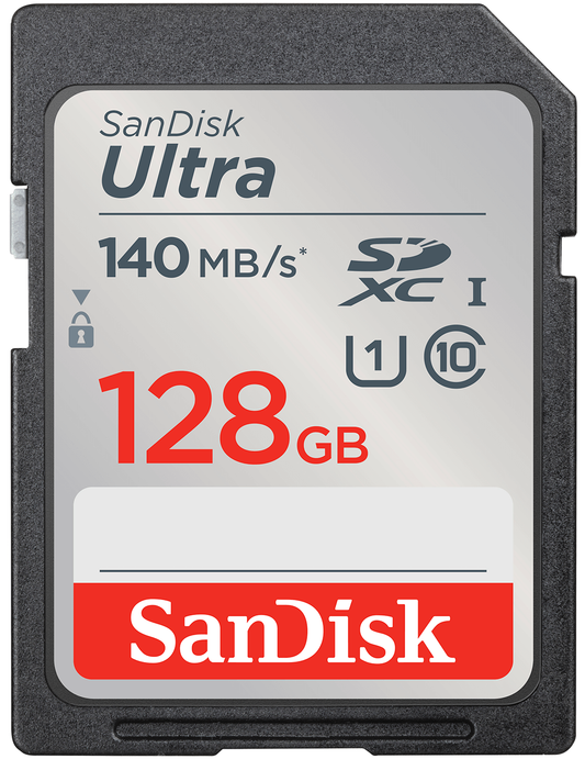Κάρτα Μνήμης SDXC SanDisk Ultra, 128Gb, Κατηγορία 10 / UHS-1 U1 SDSDUNB-128G-GN6IN