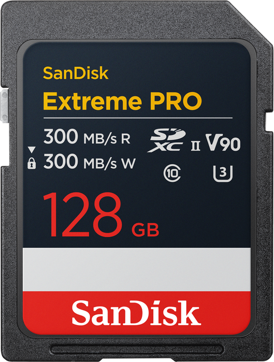 Κάρτα Μνήμης SDXC SanDisk Extreme Pro, 128Gb, Κατηγορία 10 / UHS-2 U3 SDSDXDM-128G-GN4IN