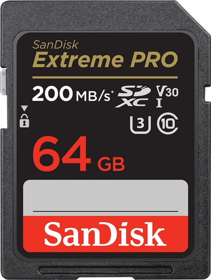 SanDisk Extreme Pro SDXC Memory Card, 64Gb, Class 10 / UHS-1 U3 SDSDXXU-064G-GN4IN