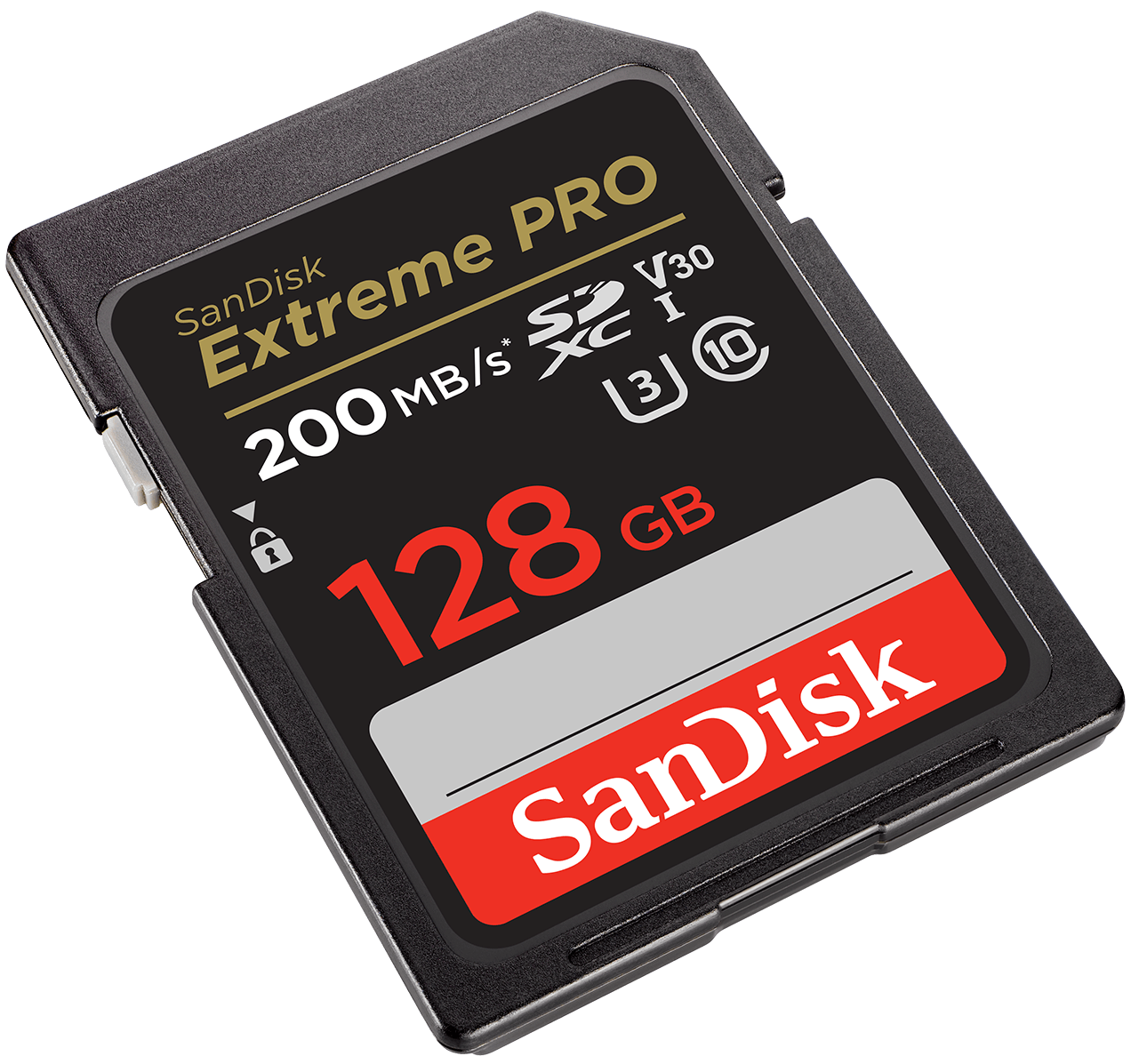 SDXC SanDisk Extreme Pro Memory Card, 128GB, Class 10 / UHS-1 U3 SDSDXXD-128G-GN4IN