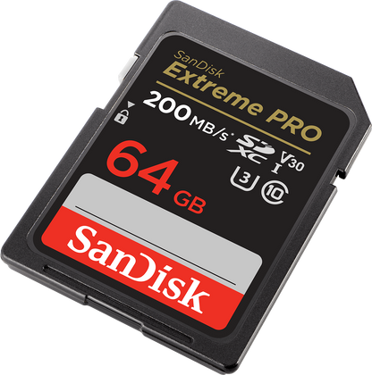 SanDisk Extreme Pro SDXC Memory Card, 64Gb, Class 10 / UHS-1 U3 SDSDXXU-064G-GN4IN