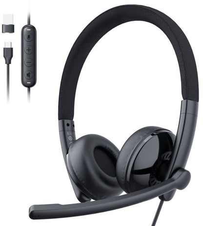 Ακουστικό Call Center USB-C / USB-A EMEET GeniusCall HS50, Μαύρο