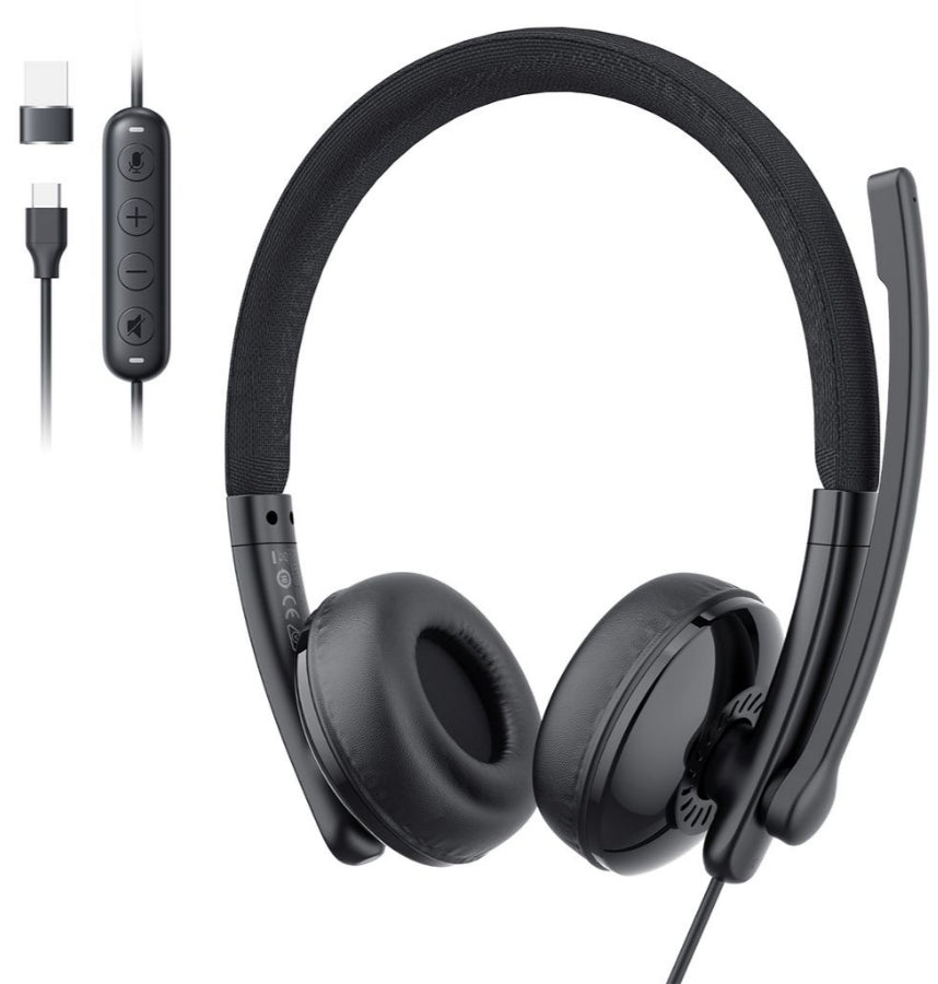 Ακουστικό Call Center USB-C / USB-A EMEET GeniusCall HS50, Μαύρο