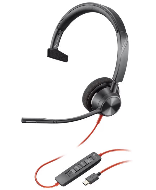 Ακουστικό Call Center USB-C HP Poly Blackwire C3310, Μαύρο 8X215AA