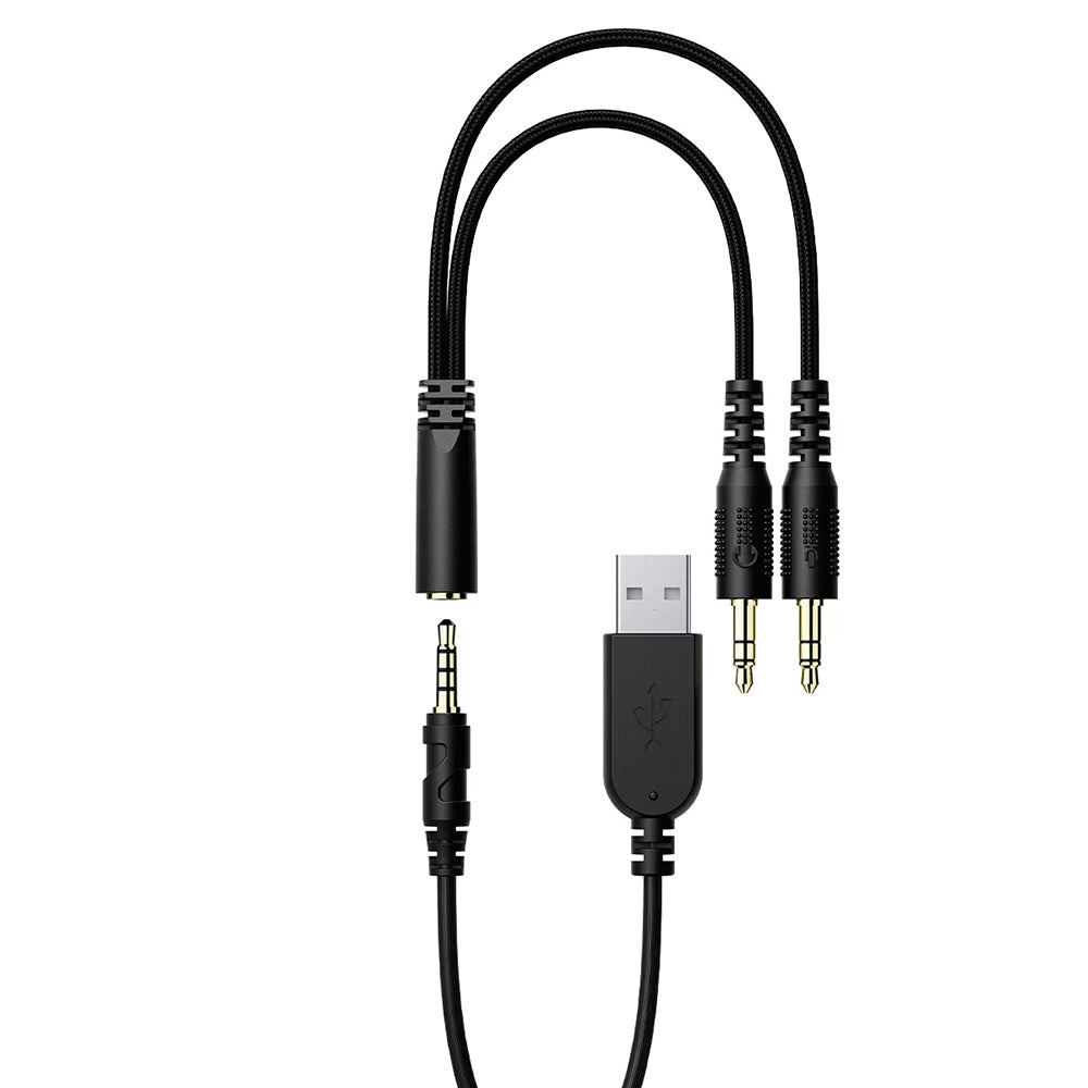 Ακουστικά Gaming 3.5mm Acefast H16, RGB, 2μ, Μαύρα