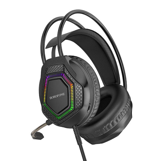 Ακουστικά Gaming 3.5mm Borofone BO105 Thunder, RGB, 2m, Μαύρα