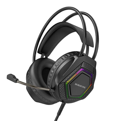 Ακουστικά Gaming 3.5mm Borofone BO105 Thunder, RGB, 2m, Μαύρα