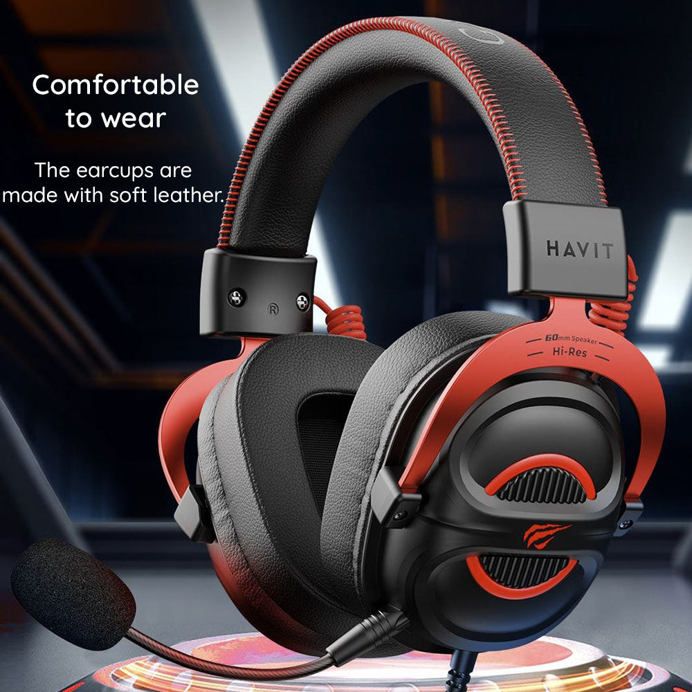 Ακουστικά Gaming 3.5mm HAVIT H2002E Pro, 2m, Μαύρα