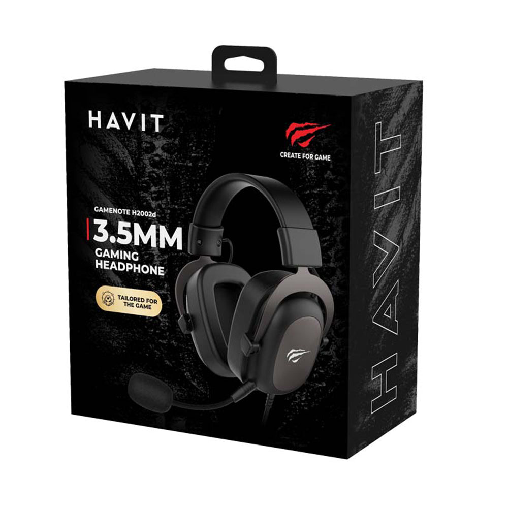 Ακουστικά Gaming 3.5mm HAVIT H2002E Pro, 2m, Μαύρα