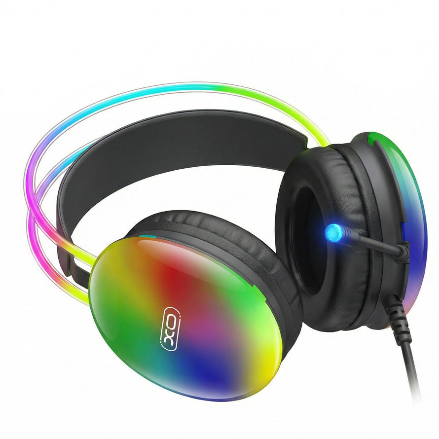 Ακουστικά Gaming 3.5mm XO Design GE11, RGB, Μαύρα