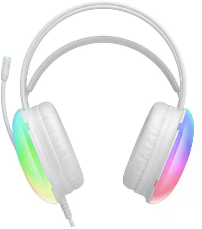 Ακουστικά Gaming 3.5mm XO Design GE11, RGB, Λευκά