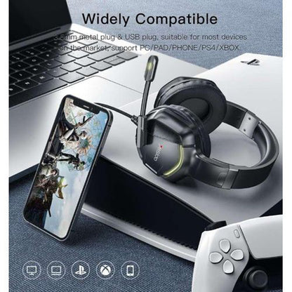 Ακουστικά Gaming 3.5mm Yesido EK01, RGB, 1.2m, Μαύρα