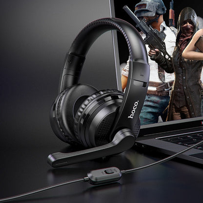 Gaming Headphones 3.5mm HOCO W103, Black