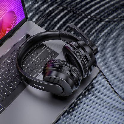 Gaming Headphones 3.5mm HOCO W103, Black