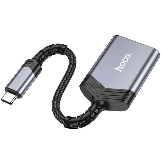 Αναγνώστης Καρτών Lightning HOCO UA25, SD - microSD, Γκρι