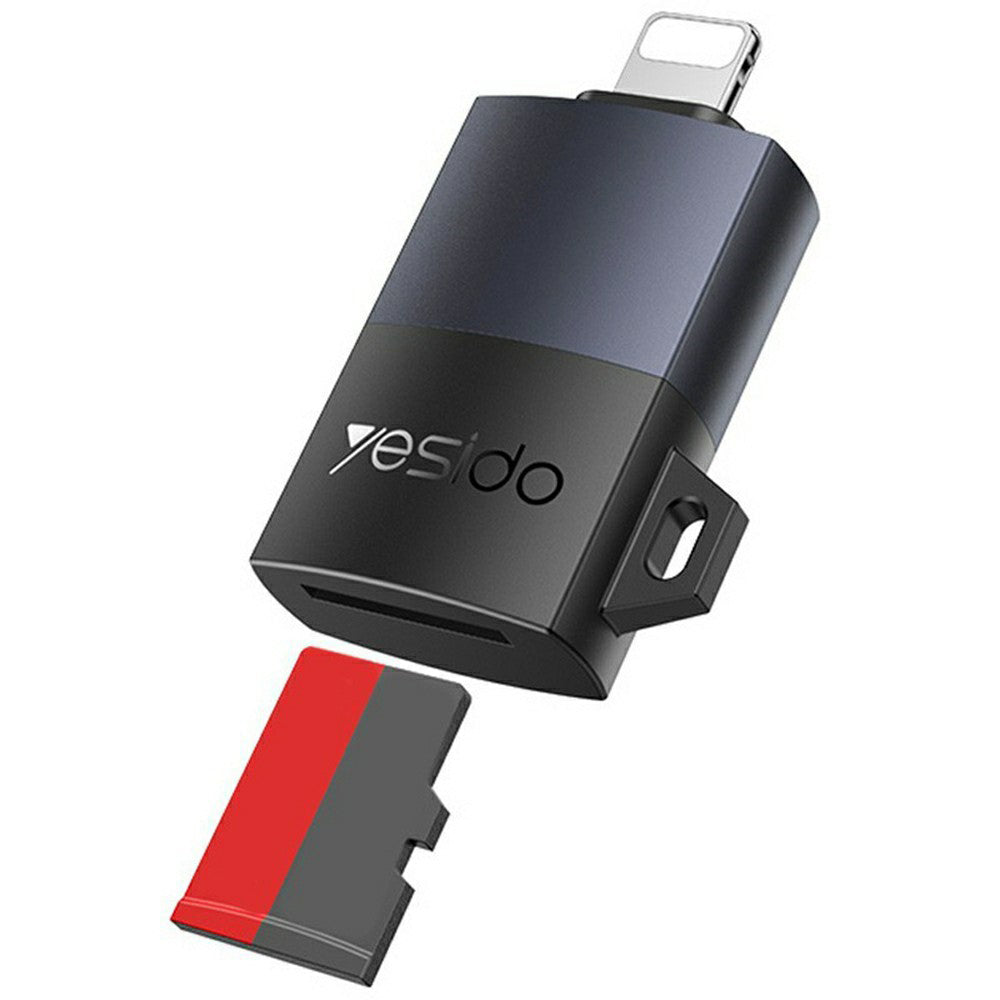 Αναγνώστης Καρτών Lightning Yesido GS38, microSD, Γκρι