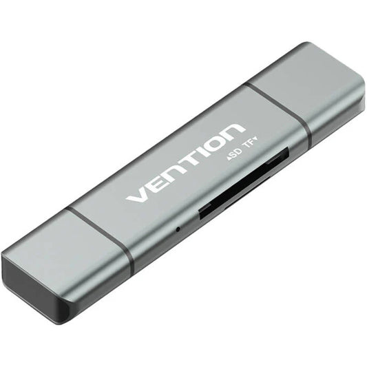 Αναγνώστης Κάρτας USB / USB-C / microUSB Vention, SD - microSD, Γκρι CCJH0