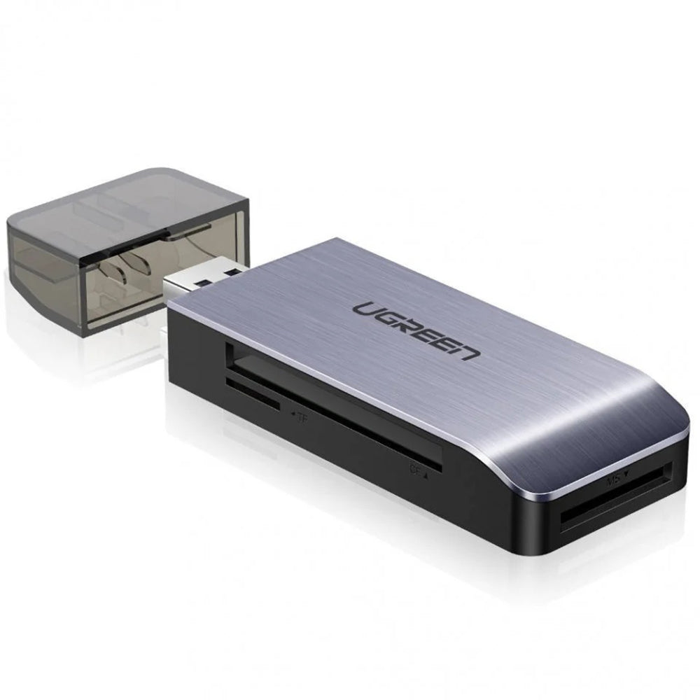 Αναγνώστης Καρτών USB 3.0 UGREEN CM180, SD - microSD - CF - MS, Γκρι