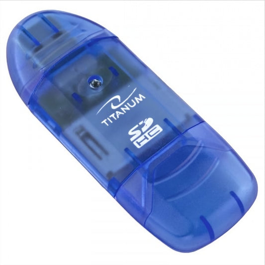 Αναγνώστης Κάρτας USB Esperanza Titanum TA101B, SD, Μπλε