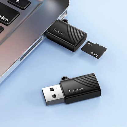 Αναγνώστης Κάρτας USB HOCO HB53, microSD, Μαύρο