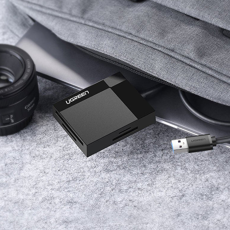 Αναγνώστης Καρτών USB 3.0 UGREEN CR125, SD - microSD - CF - MS, Μαύρο