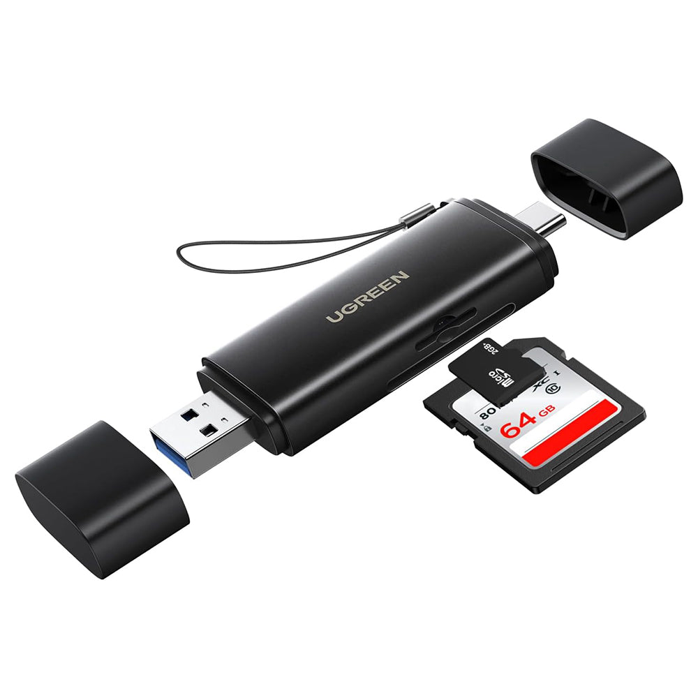 Αναγνώστης Καρτών USB / USB-C UGREEN CM803 (65024), SD - microSD, Μαύρο