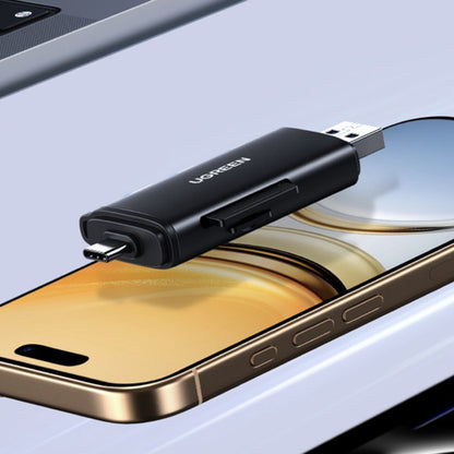 Αναγνώστης Καρτών USB / USB-C UGREEN CM803 (65024), SD - microSD, Μαύρο
