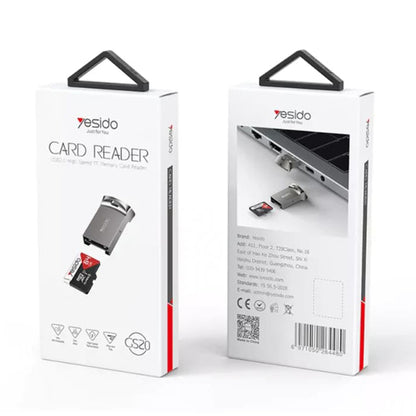 Αναγνώστης Καρτών USB Yesido GS20, microSD, Γκρι