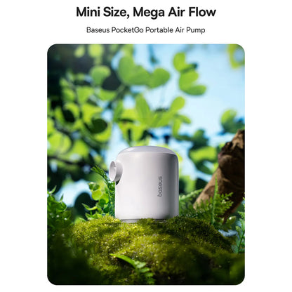 Αντλία Baseus PocketGo για φουσκωτά στρώματα, Λευκή C11157700221-00