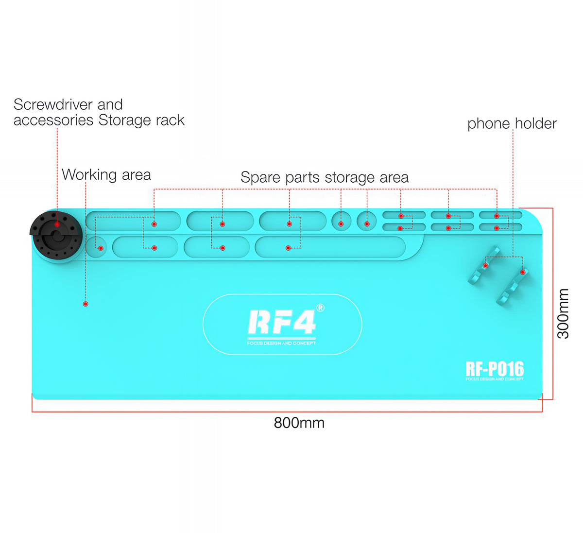 Υπηρεσιακός Χαλί RF4 RF-PO16, 80εκ x 30εκ
