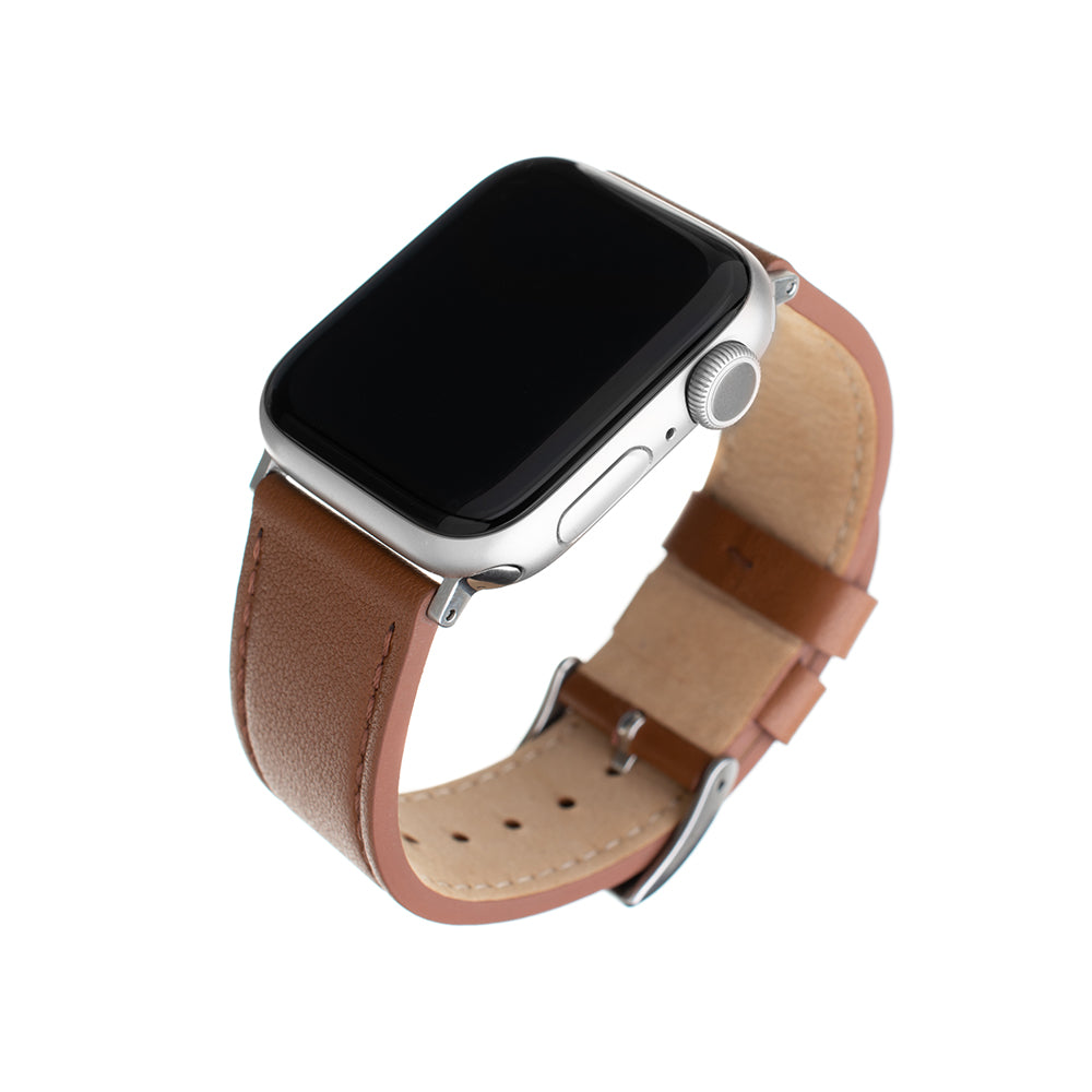 Λουράκι Fixed Leather για Apple Watch 49mm / 46mm / 45mm / 44mm / 42mm Series, Καφέ