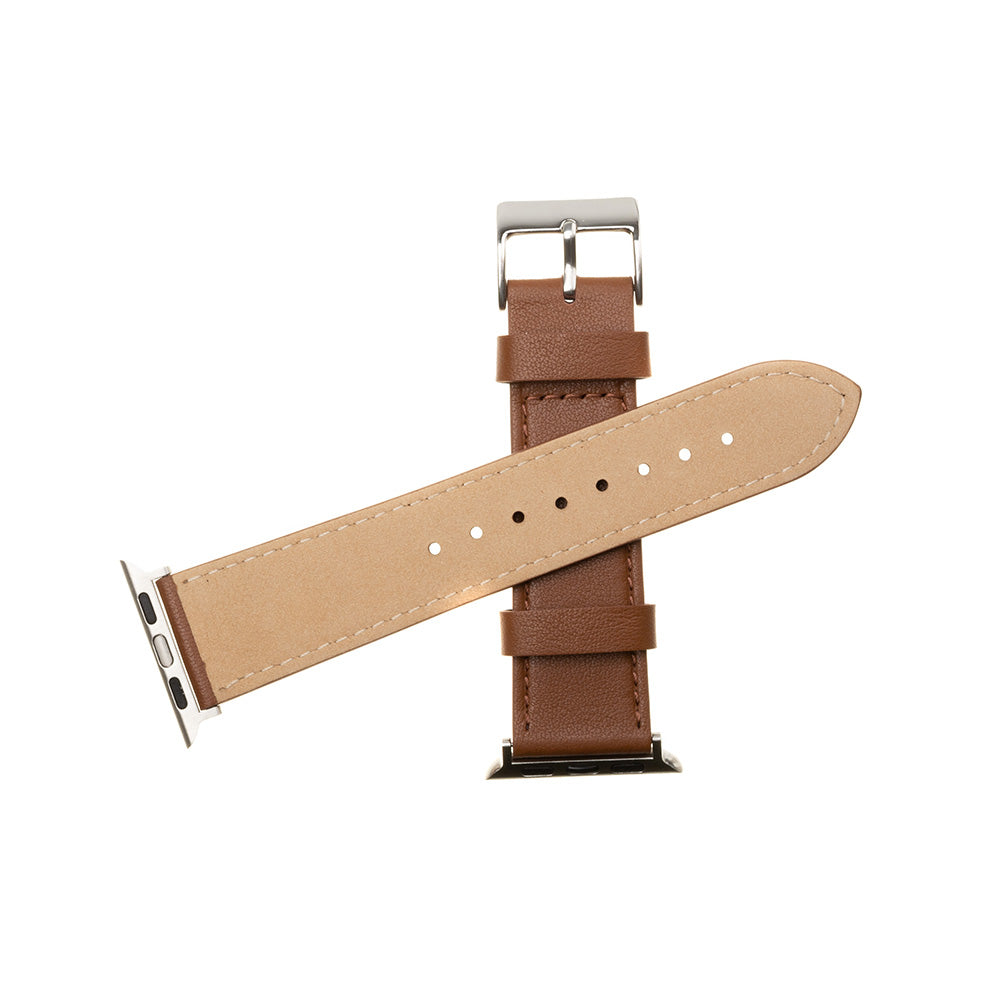 Λουράκι Fixed Leather για Apple Watch 49mm / 46mm / 45mm / 44mm / 42mm Series, Καφέ