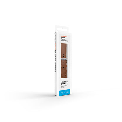 Λουράκι Fixed Leather για Apple Watch 49mm / 46mm / 45mm / 44mm / 42mm Series, Μαύρο