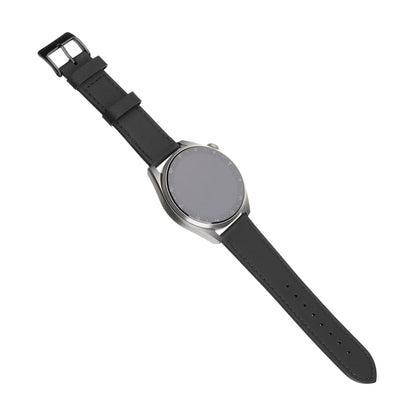 Λουράκι Fixed Leather για Huawei Watch / Xiaomi Watch Series, 22mm, Μαύρο.