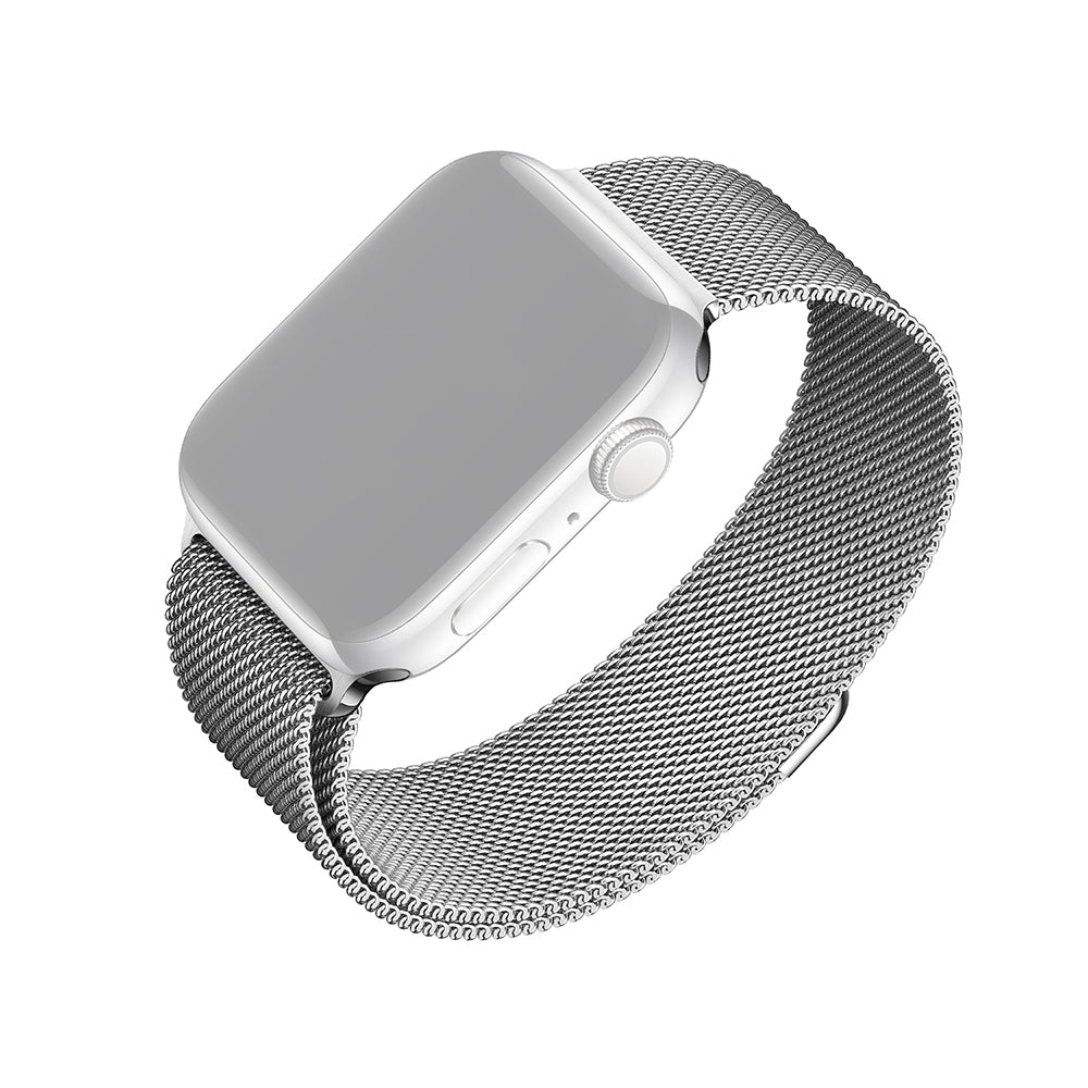 Λουράκι Fixed Mesh για Apple Watch 42mm / 41mm / 40mm / 38mm Series, Ασημί