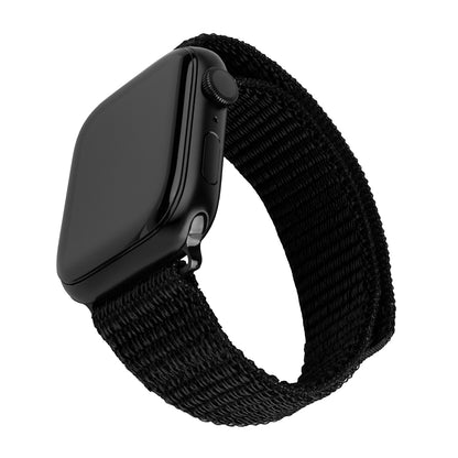 Λουράκι Fixed Nylon Sporty για Apple Watch 42mm / 41mm / 40mm / 38mm Series, Μαύρο