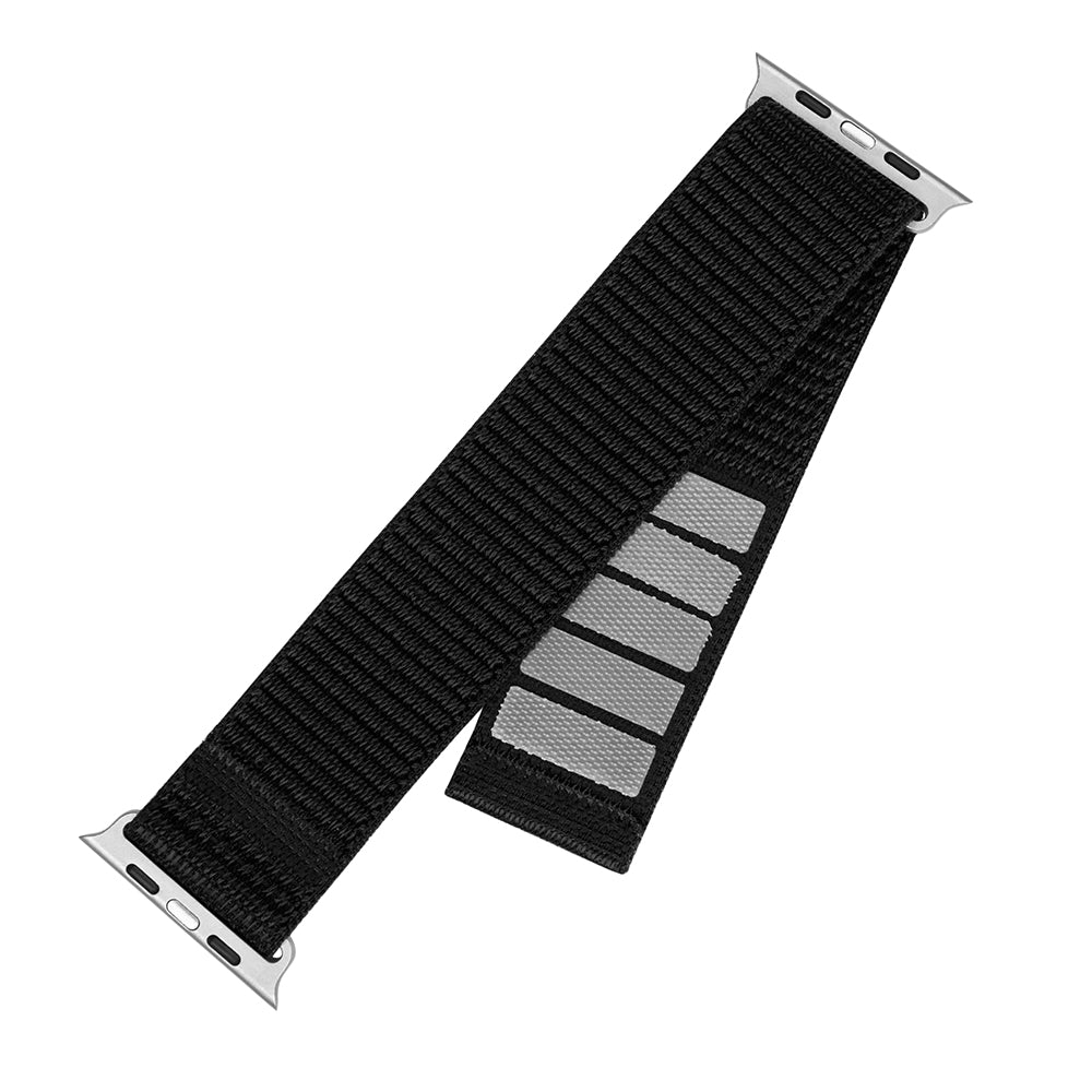 Λουράκι Fixed Nylon Sporty για Apple Watch 49mm / 46mm / 45mm / 44mm / 42mm Series, Μαύρο