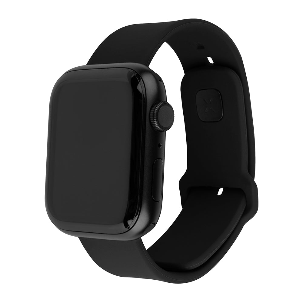 Λουράκι Fixed Silicone Sporty για Apple Watch 42mm / 41mm / 40mm / 38mm Series, Μαύρο