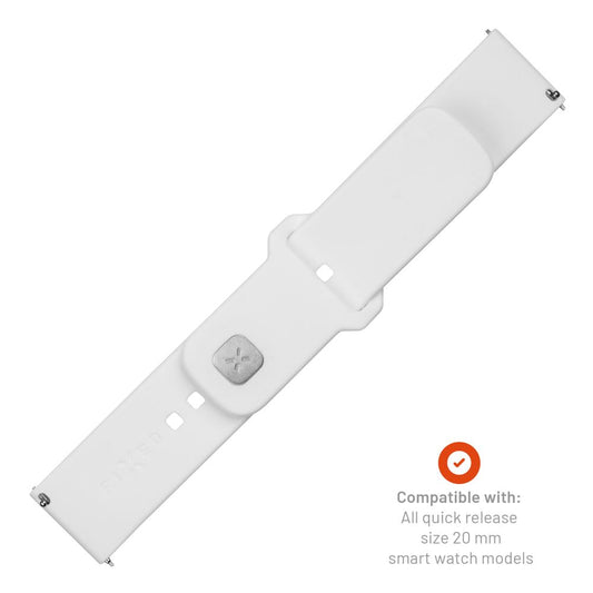Λουράκι Fixed Silicone Sporty για Samsung Galaxy Watch / Huawei Watch Series, 20mm, Λευκό