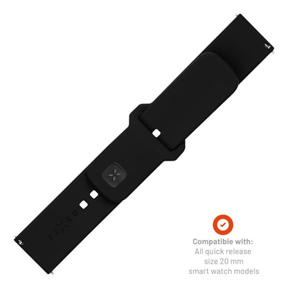 Λουράκι Fixed Silicone Sporty για Samsung Galaxy Watch / Huawei Watch Series, 20mm, Μαύρο