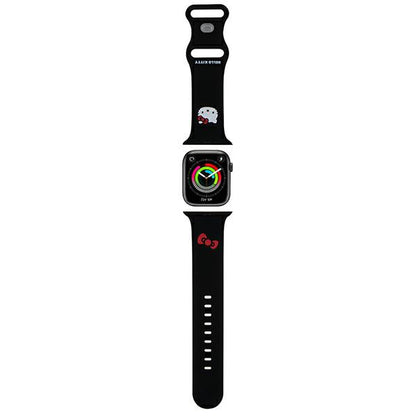 Λουράκι Hello Kitty Silicone Kitty Head για Apple Watch 49mm / 46mm / 45mm / 44mm / 42mm Series, Μαύρο