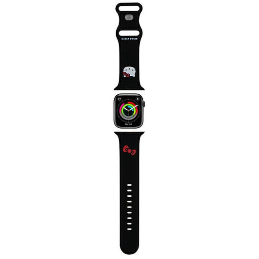 Λουράκι Hello Kitty Silicone Kitty Head για Apple Watch 49mm / 46mm / 45mm / 44mm / 42mm Series, Μαύρο