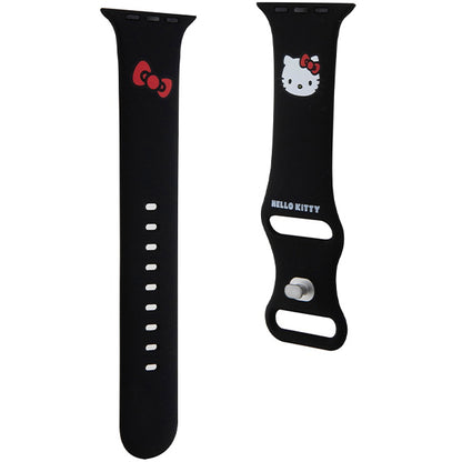 Λουράκι Hello Kitty Silicone Kitty Head για Apple Watch 49mm / 46mm / 45mm / 44mm / 42mm Series, Μαύρο