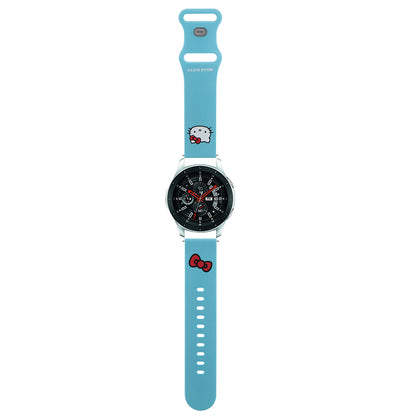 Λουράκι Hello Kitty Silicone Kitty Head για Samsung Galaxy Watch / Huawei Watch 46mm / 45mm / 41mm Series, Μπλε