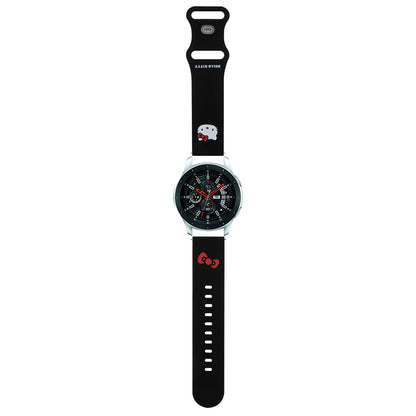 Λουράκι Hello Kitty Silicone Kitty Head για Samsung Galaxy Watch / Huawei Watch 46mm / 45mm / 41mm Series, Μαύρο