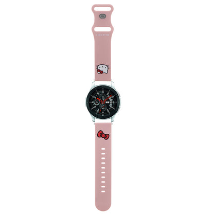 Λουράκι Hello Kitty Silicone Kitty Head για Samsung Galaxy Watch / Huawei Watch 46mm / 45mm / 41mm Series, Ροζ