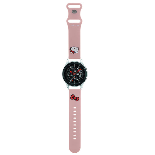 Λουράκι Hello Kitty Silicone Kitty Head για Samsung Galaxy Watch / Huawei Watch 46mm / 45mm / 41mm Series, Ροζ